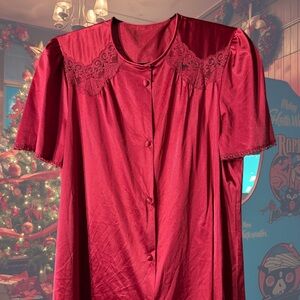 Vanity Fair 1970s Red PJ Set